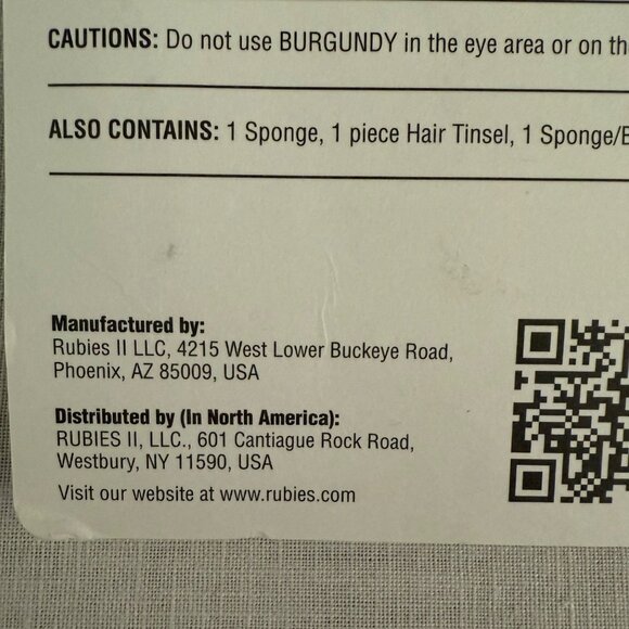 Rubies Goth Makeup Kit Grease Makeup Black Lipstick -Eyeliner Stickers - Picture 7 of 8